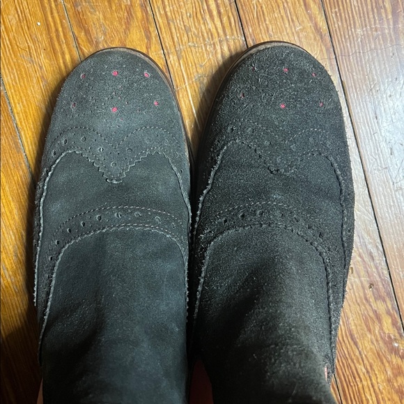 SUPERDRY brown and pink Chelsea suede boot - Picture 5 of 10